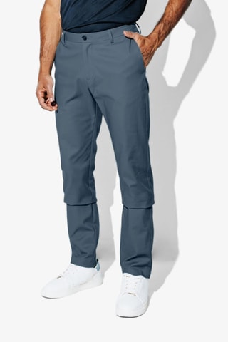 Chino slim en coton biologique - Bleu canard