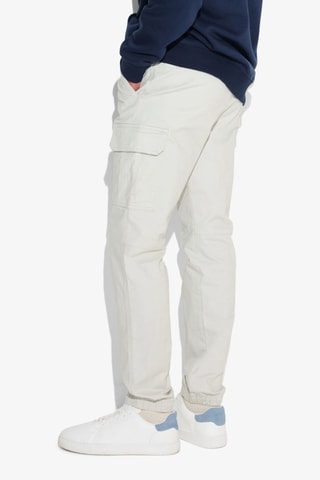 Pantalon regular en coton biologique - Beige