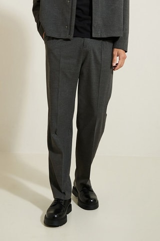 Pantalon large - Gris