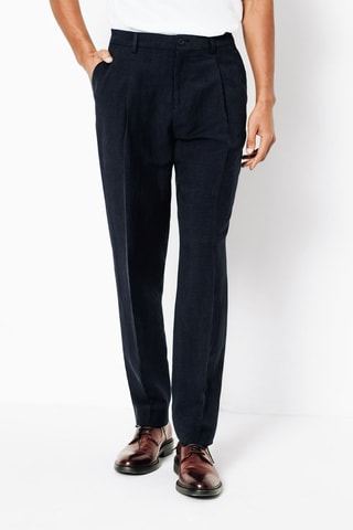 Pantalon en lin - Bleu nuit