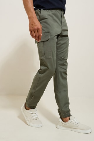 Pantalon cargo en coton biologique - Vert