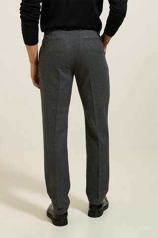 Pantalon regular - Noir et gris
