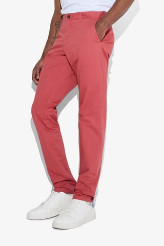 Chino slim en coton biologique - Rouge - Longueur 34