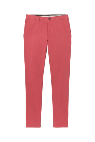Chino slim en coton biologique - Rouge - Longueur 34
