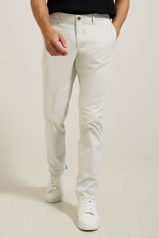 Chino slim en coton biologique - Ecru - Longueur 34