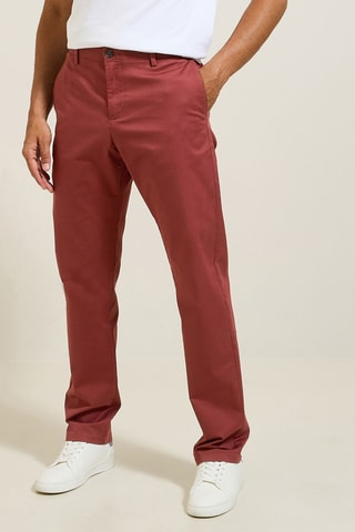 Chino regular en coton biologique - Bordeaux