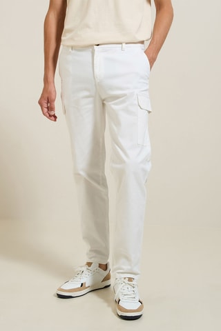 Pantalon cargo - Blanc