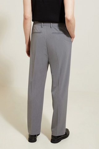 Pantalon large - Gris clair