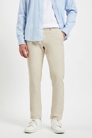 Pantalon chino slim - Gris clair