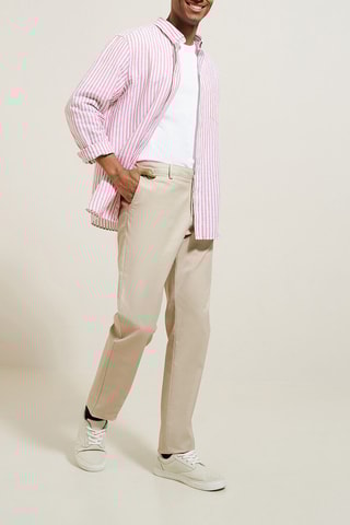 Pantalon chino regular - Ecru