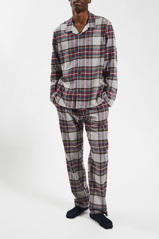 Pantalon de pyjama - Gris clair et bordeaux