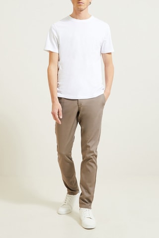 Pantalon chino slim - Marron