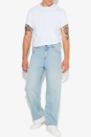 Jean baggy taille haute L34 - Bleu