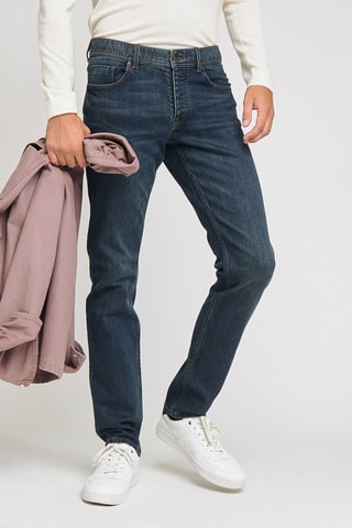 Jean straight - Bleu - Longueur 34