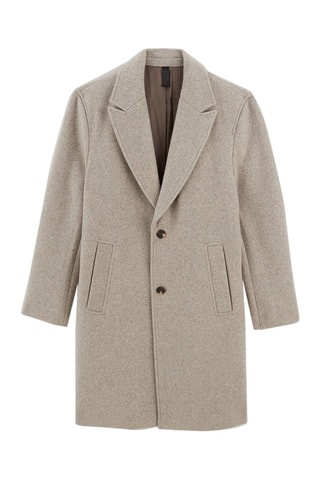 Manteau en laine - Beige chiné