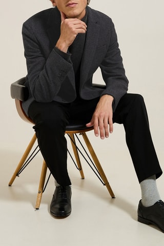 Veste en laine - Bleu foncé