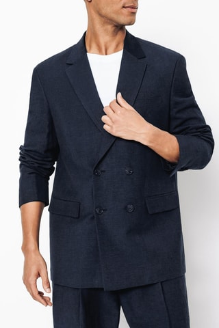 Veste en lin - Bleu nuit