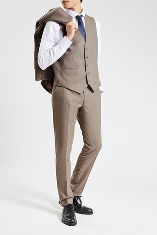 Veste slim en laine - Beige