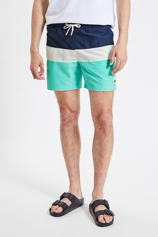Short de bain - Turquoise et bleu marine