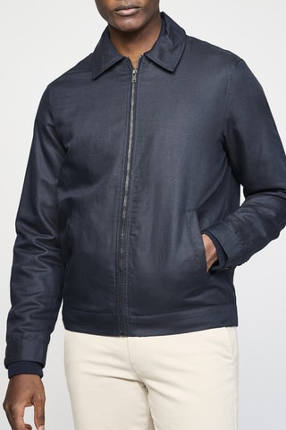 Blouson en lin - Bleu marine