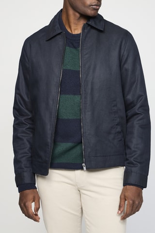 Blouson en lin - Bleu marine