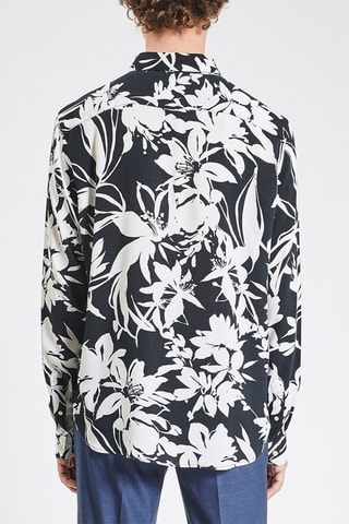 Chemise regular - Bleu marine et noir