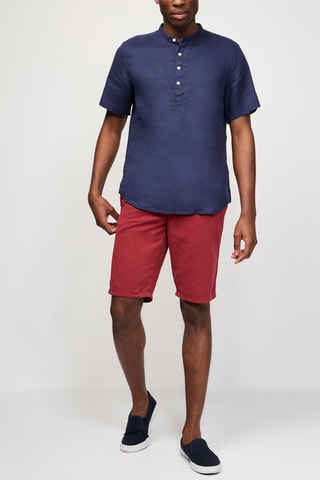 Chemisette en lin - Bleu