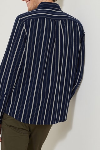 Chemise regular en coton biologique - Bleu