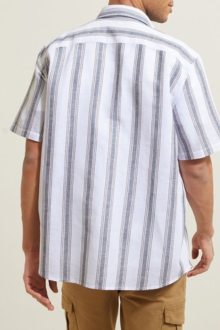 Chemisette regular en lin - Blanc