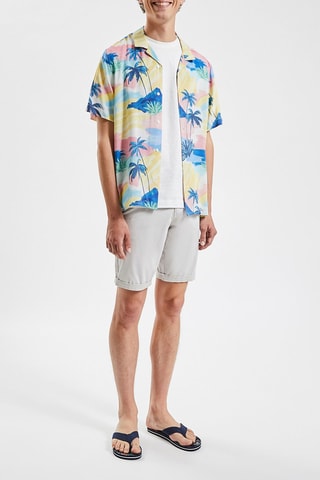 Chemisette casual - Bleu et rose