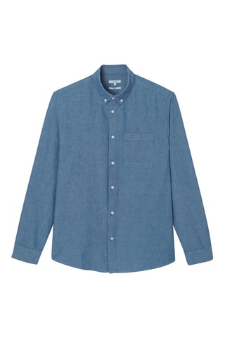 Chemise regular en jean - Bleu