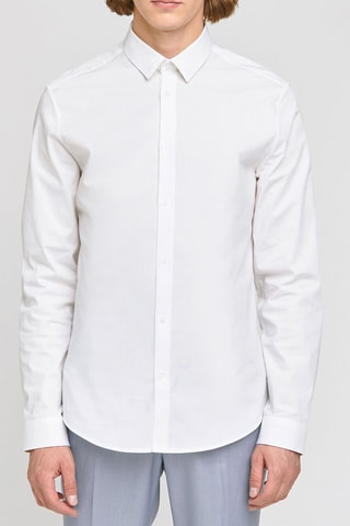 Chemise slim en coton biologique - Blanc
