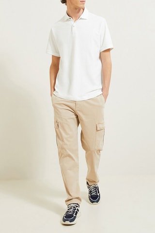 Polo regular en coton biologique - Blanc