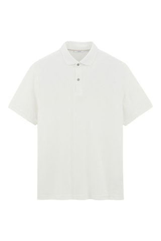 Polo regular en coton biologique - Blanc