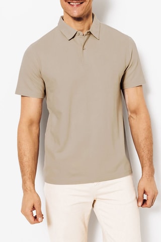 Polo regular en coton biologique - Beige