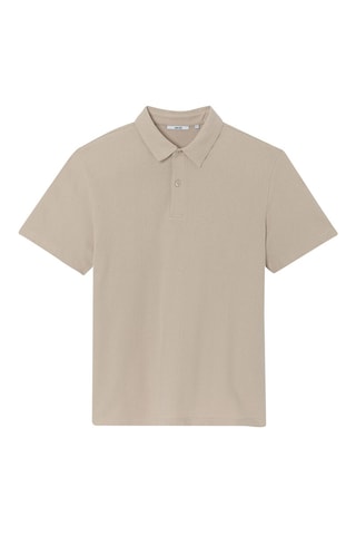 Polo regular en coton biologique - Beige