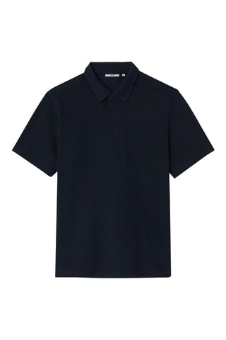 Polo regular en coton biologique - Bleu marine