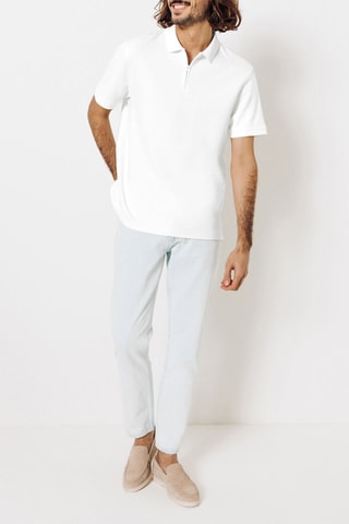 Polo regular en coton biologique - Blanc