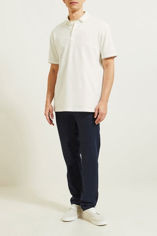 Polo regular en coton biologique - Blanc