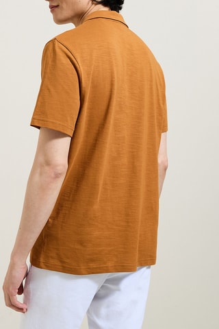 Polo regular en coton biologique - Marron