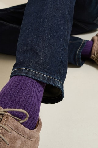 Chaussettes en coton biologique - Violet