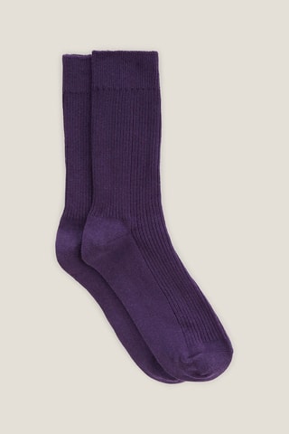 Chaussettes en coton biologique - Violet