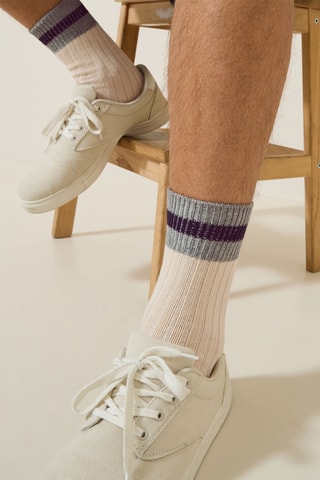Chaussettes en coton biologique - Ecru