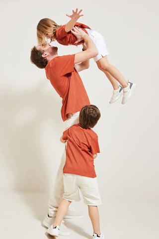 T-shirt en coton biologique Fête des pères - Orange