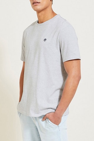 T-shirt regular - Bleu marine et gris clair chiné