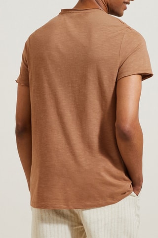 T-shirt en coton biologique - Camel