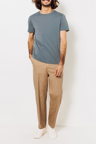 T-shirt slim en coton biologique - Kaki