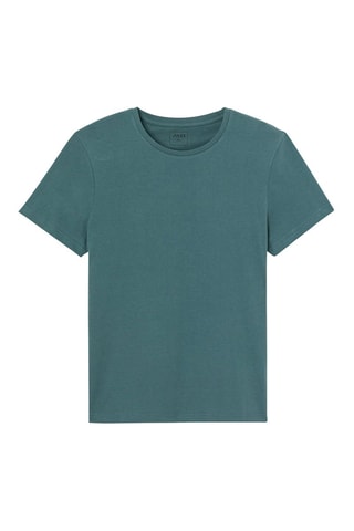 T-shirt slim en coton biologique - Vert foncé