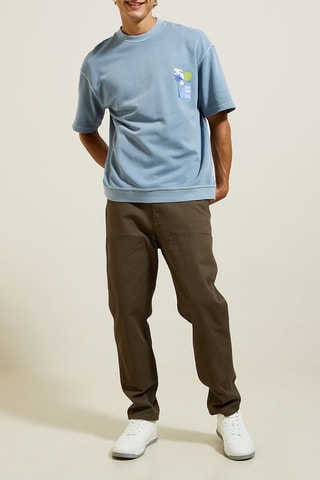 T-shirt relax - Gris clair