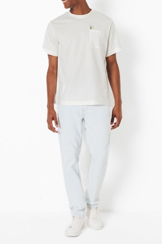 T-shirt regular en coton biologique - Blanc